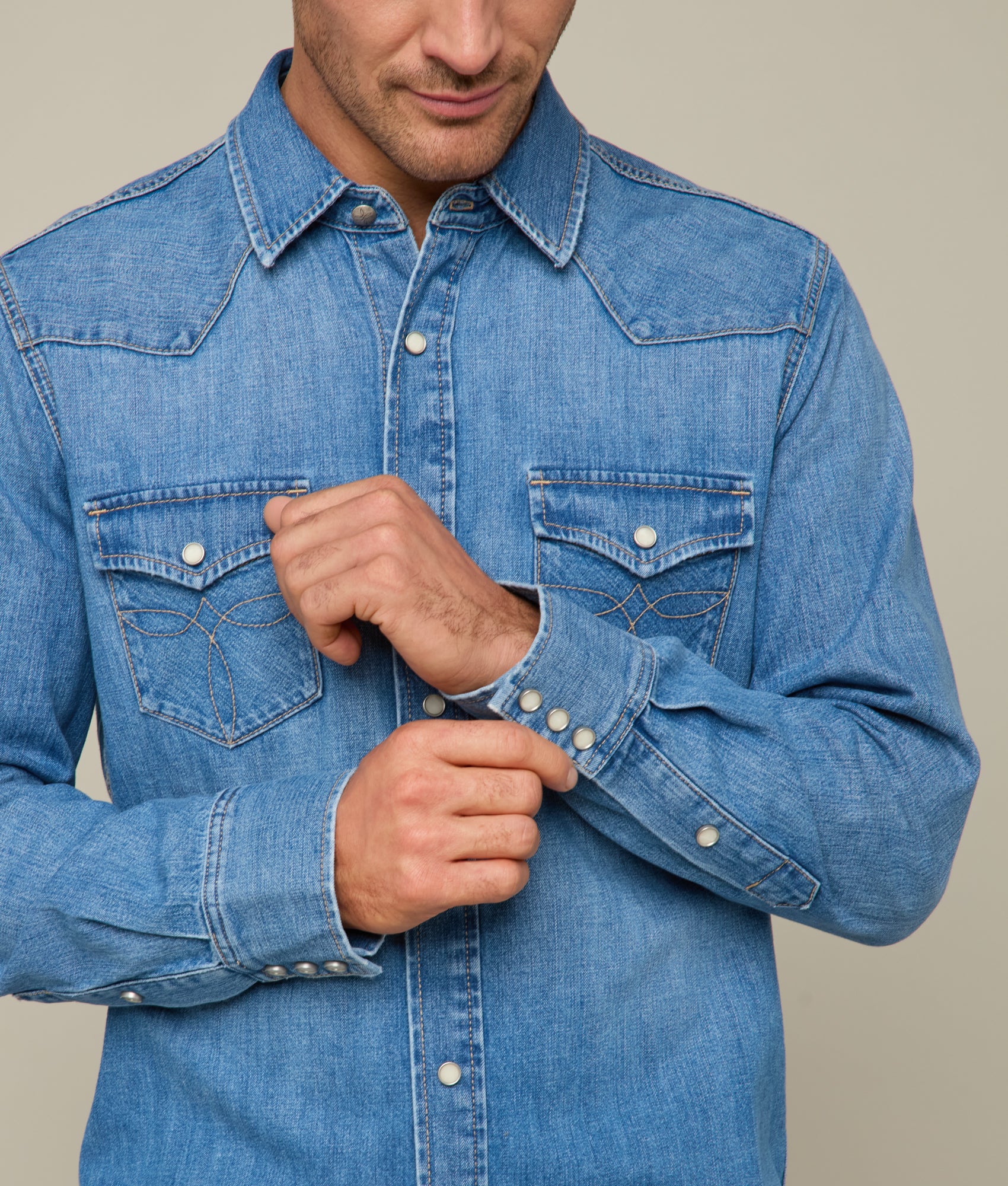 Jacob Men's Shirt :: Lone Star Blue - Image 6