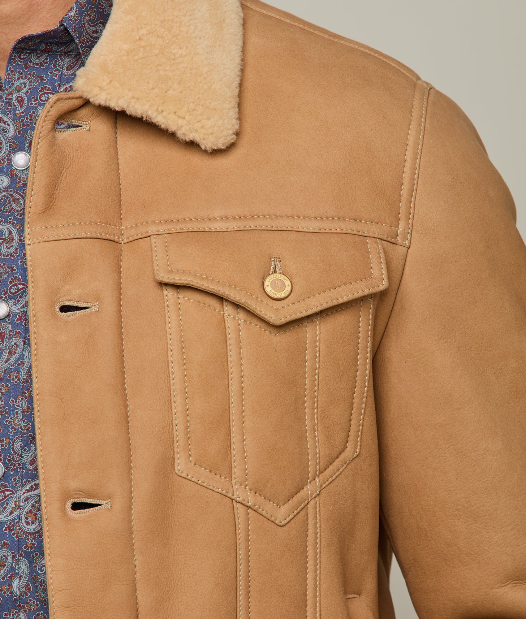 Kyle Shearling Trucker Jacket :: Natural - Image 4