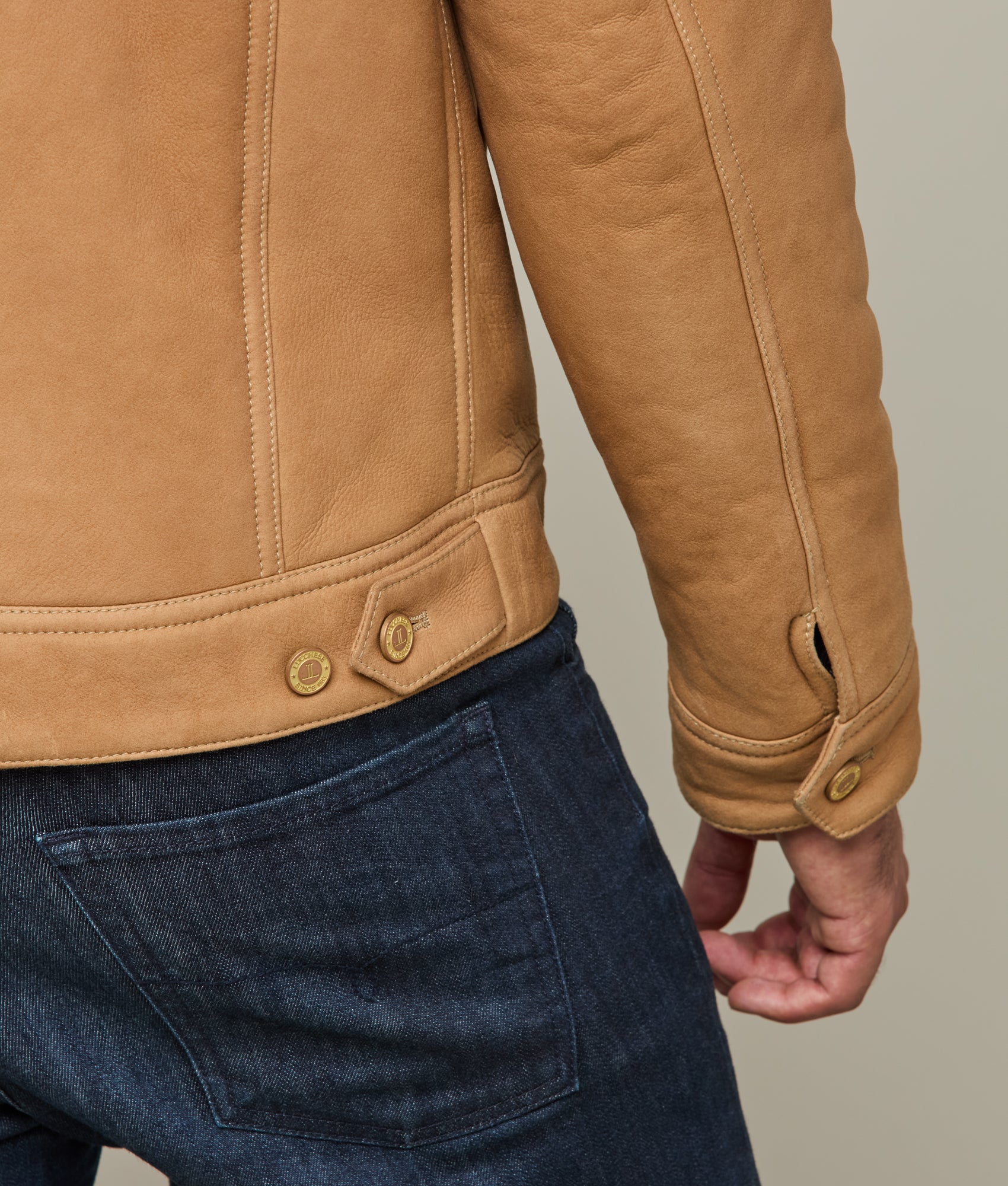 Kyle Shearling Trucker Jacket :: Natural - Image 5