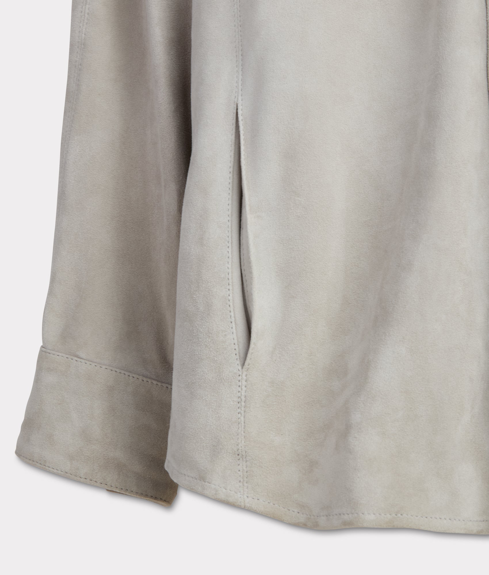 Suede Overshirt :: Grey - Image 8