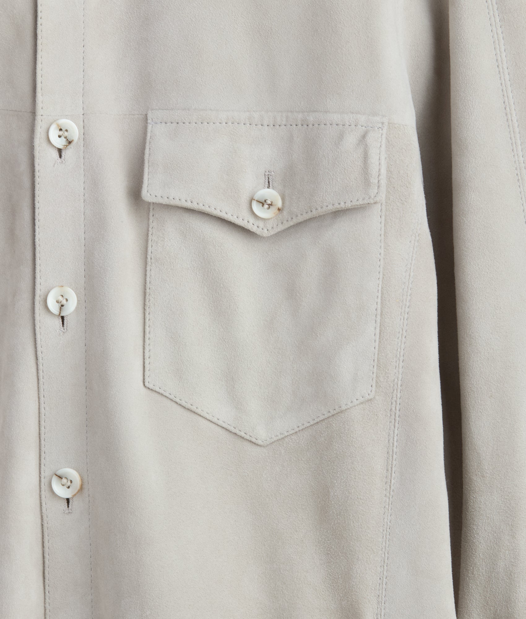 Suede Overshirt :: Grey - Image 7