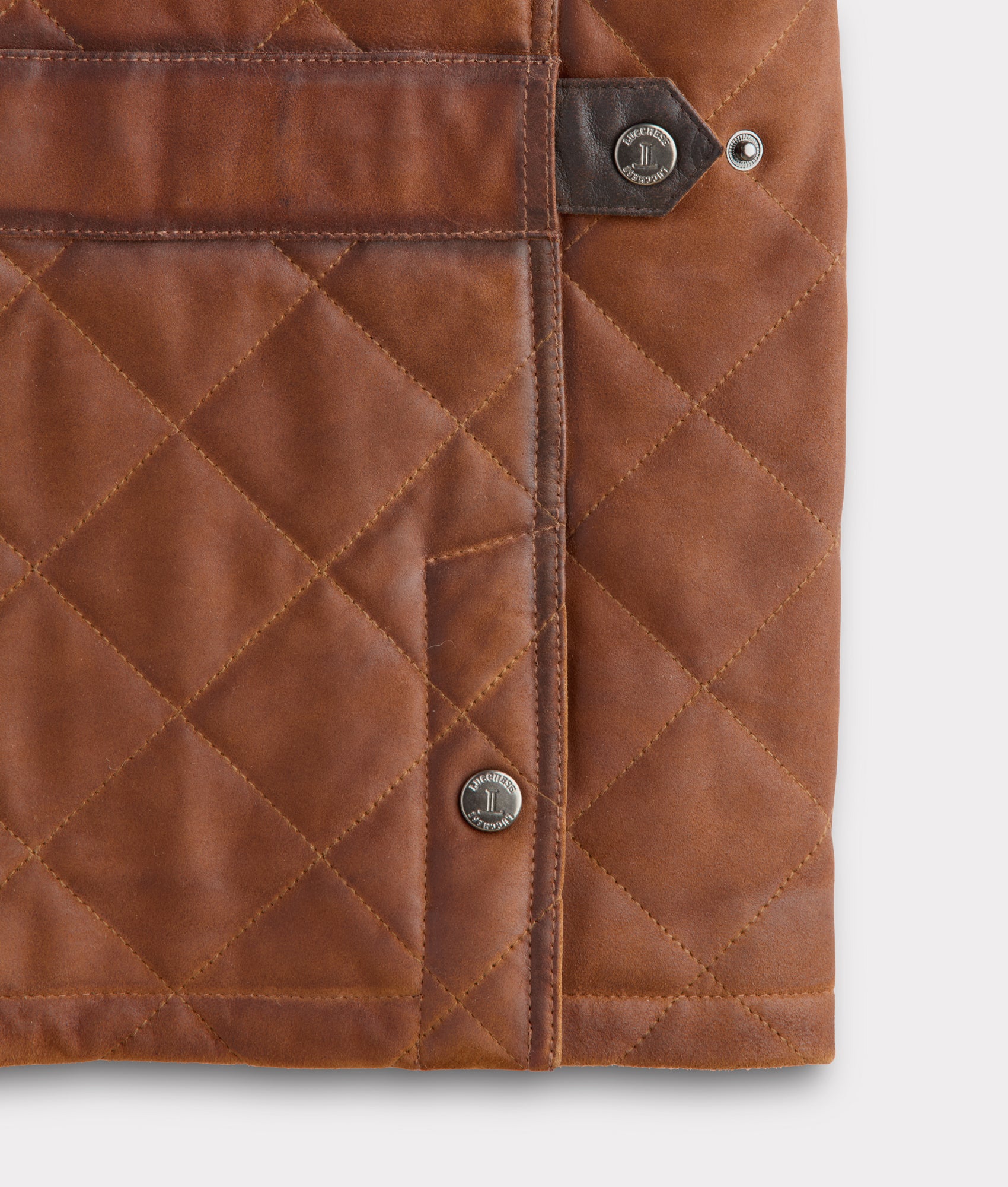 Vail Quilted Leather Vest :: Bourbon - Image 14