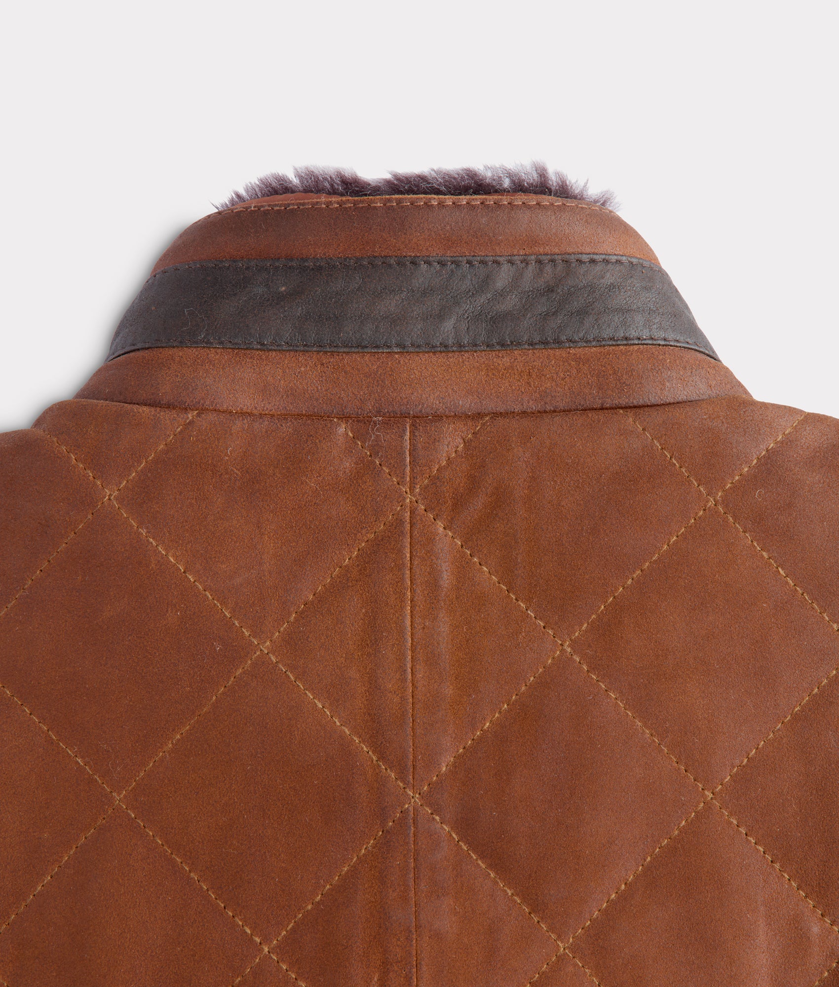 Vail Quilted Leather Vest :: Bourbon - Image 3