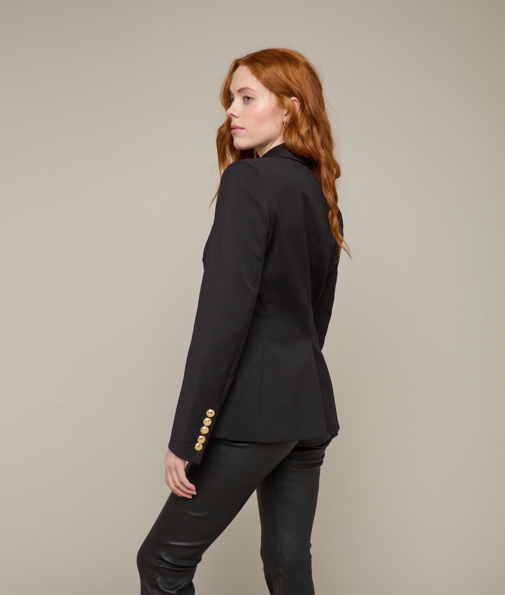 Jackie Western Yoke Blazer :: Black - Image 3