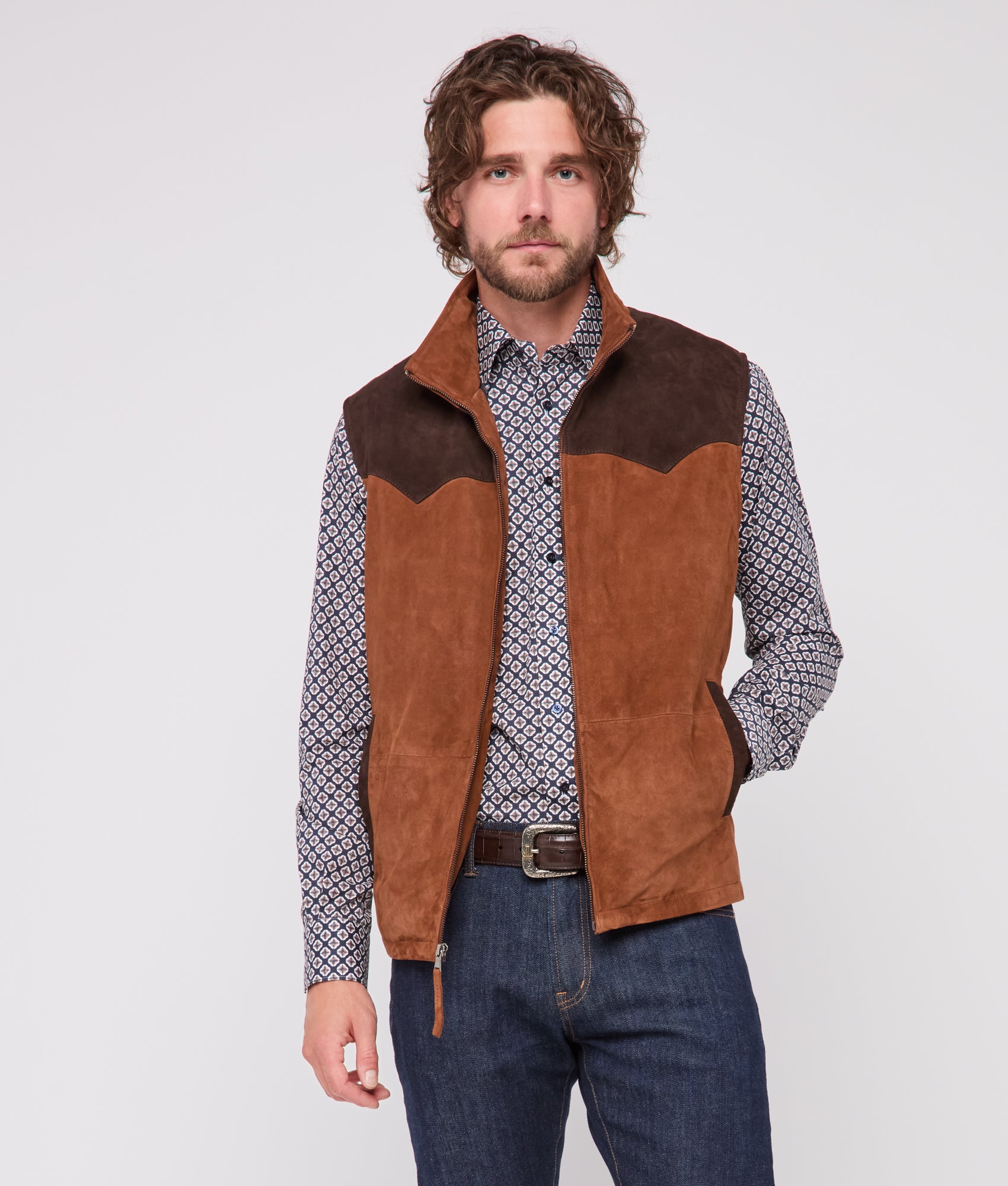 Rit Two-Tone Vest :: Brown - Image 10