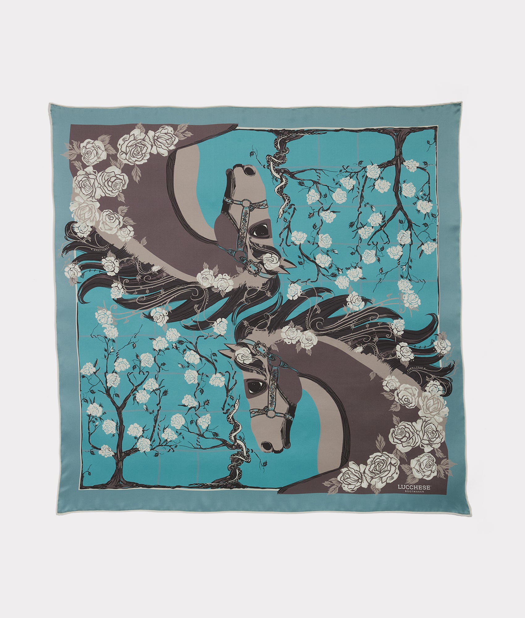 Cavalry Rose Scarf :: Blue
