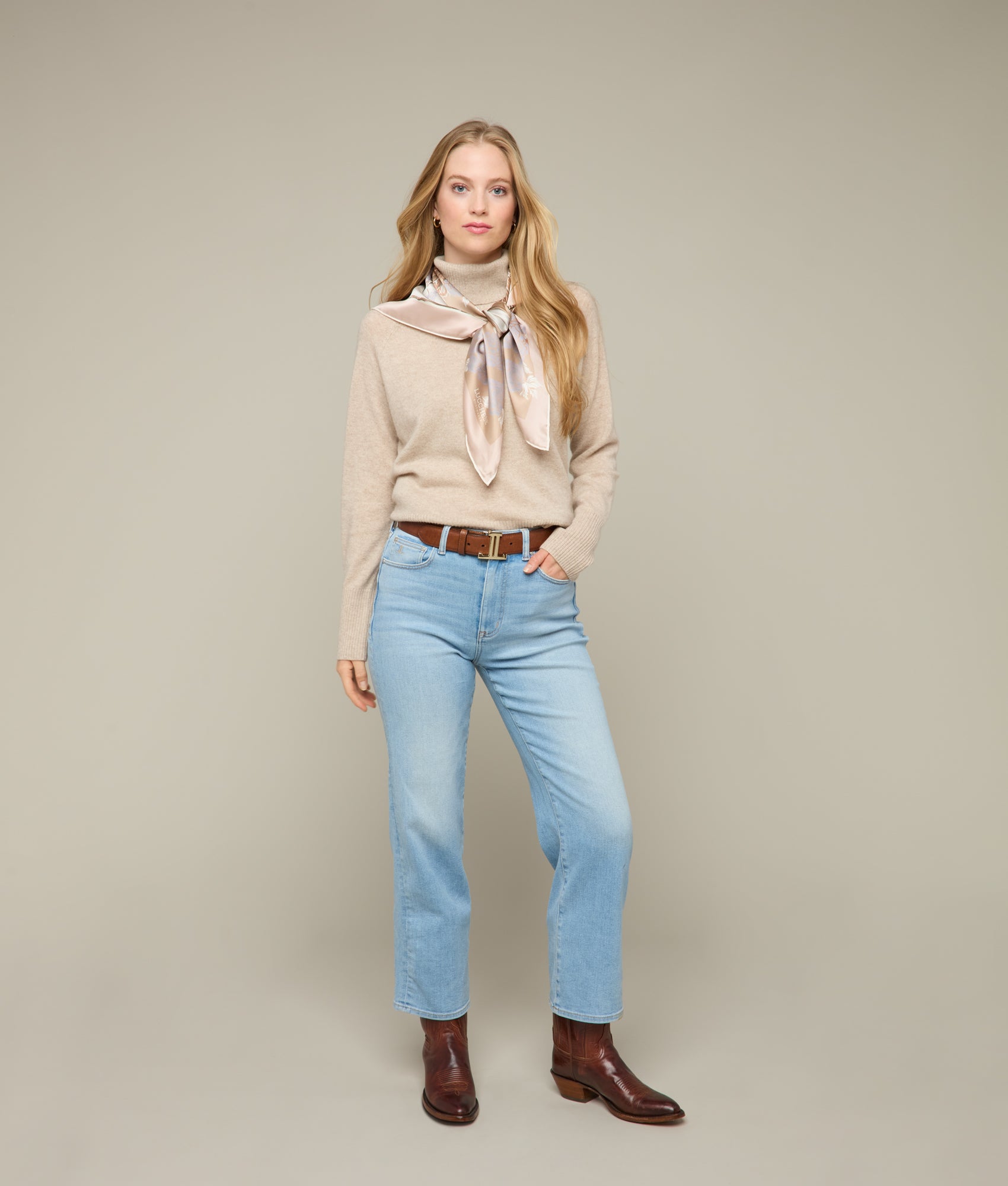 Cavalry Rose Scarf :: Blush - Image 3