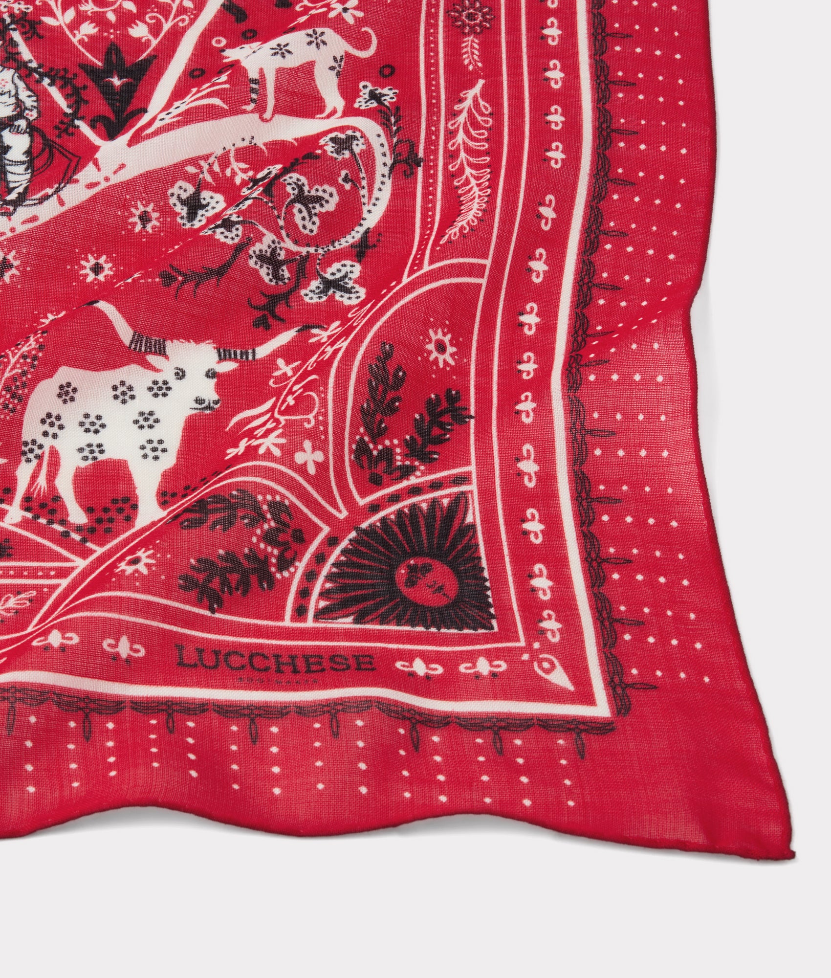 Roots Silk Scarf :: Red - Image 6