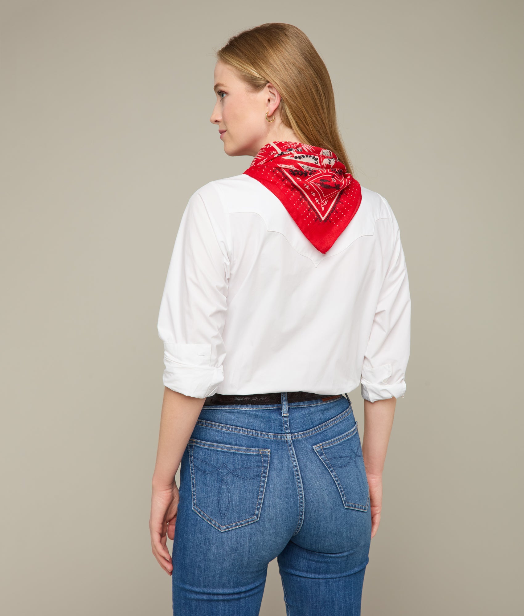 Roots Silk Scarf :: Red - Image 5