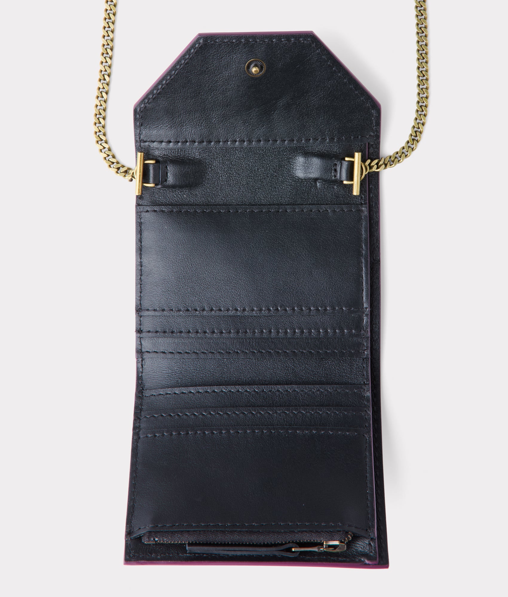 Short Wallet On A Chain :: Burgundy - Image 10