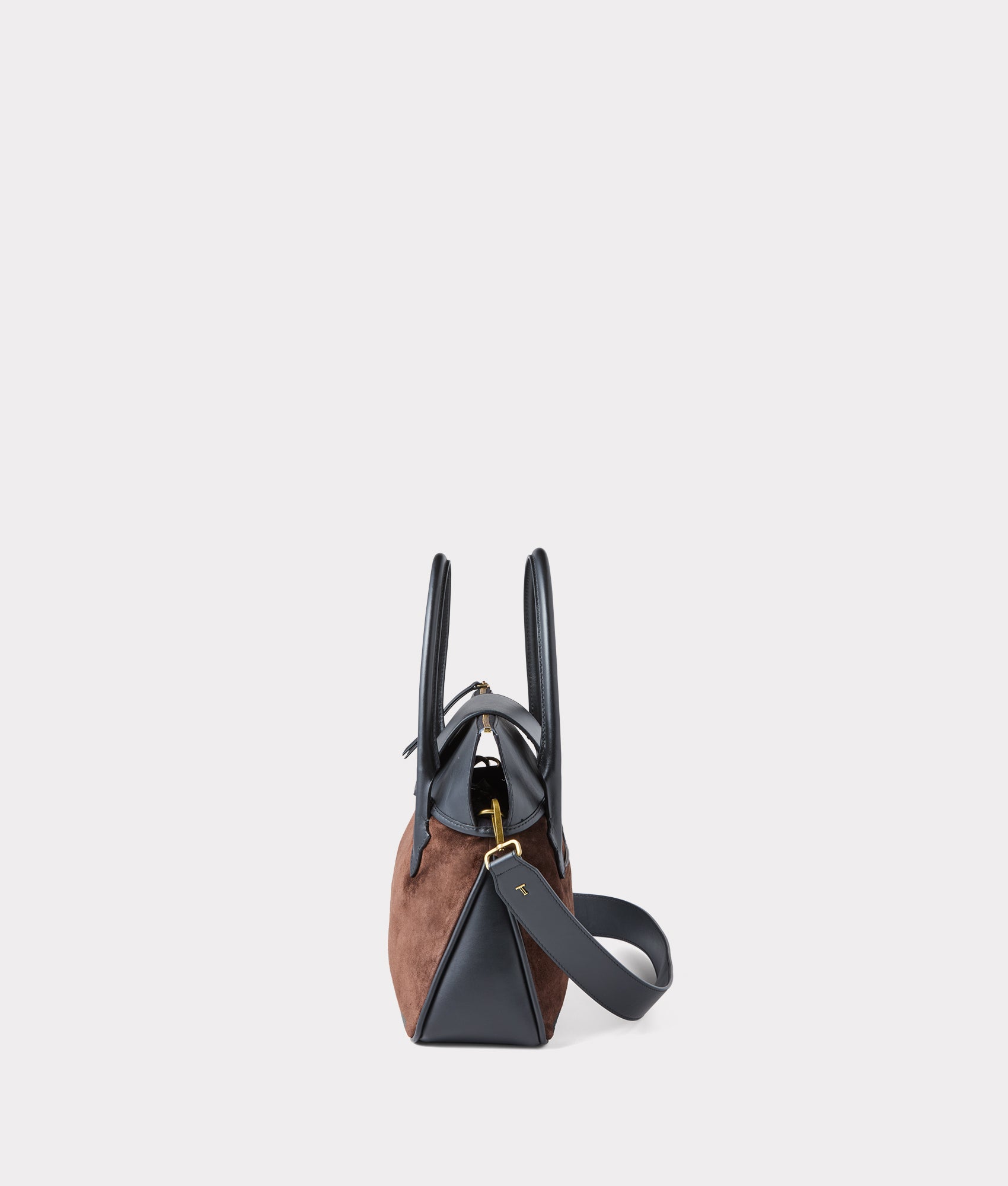 Mini Roma Suede Tote :: Brown - Image 16