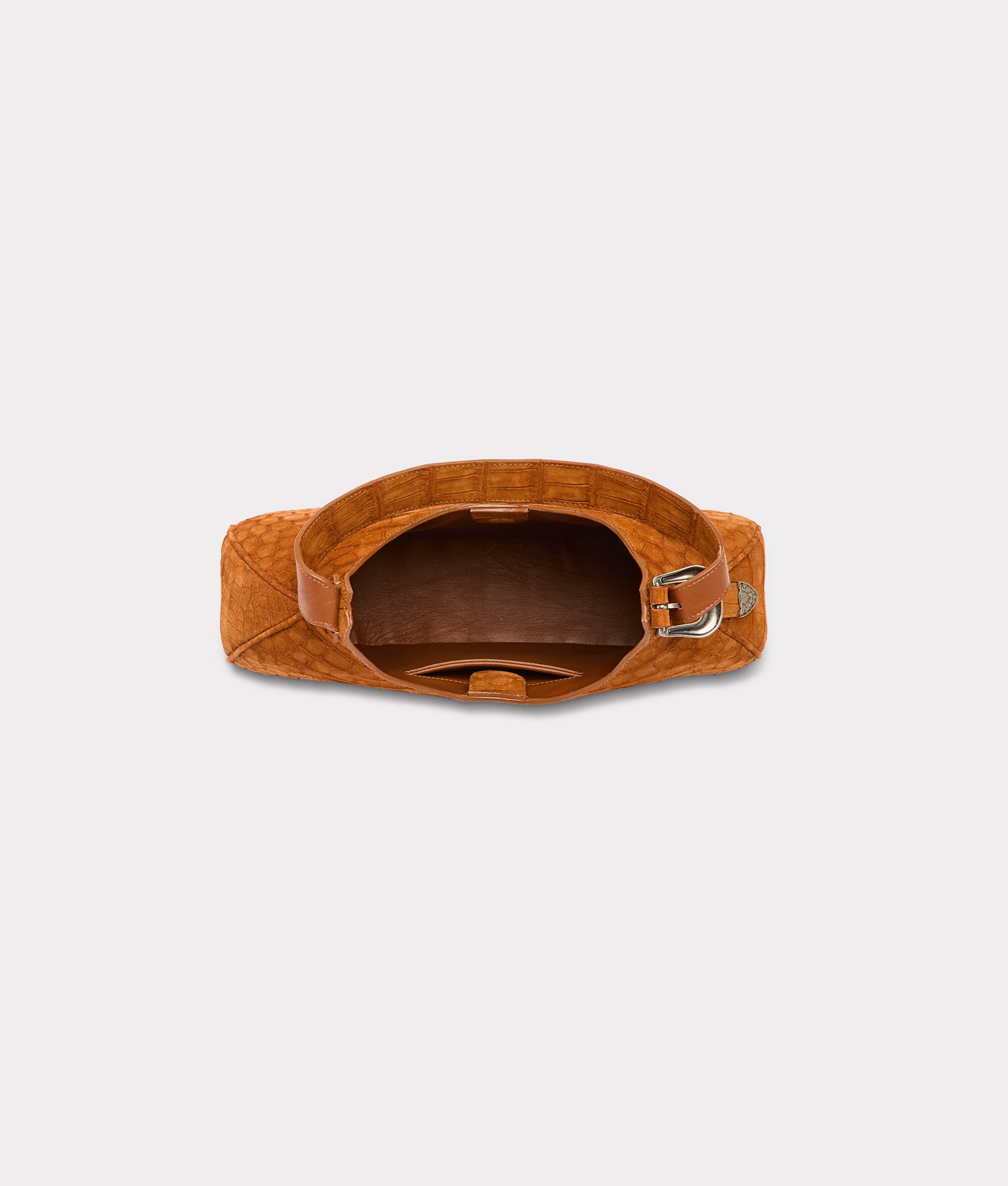 Large Heidi Exotic Hobo Bag :: Cognac - Image 11