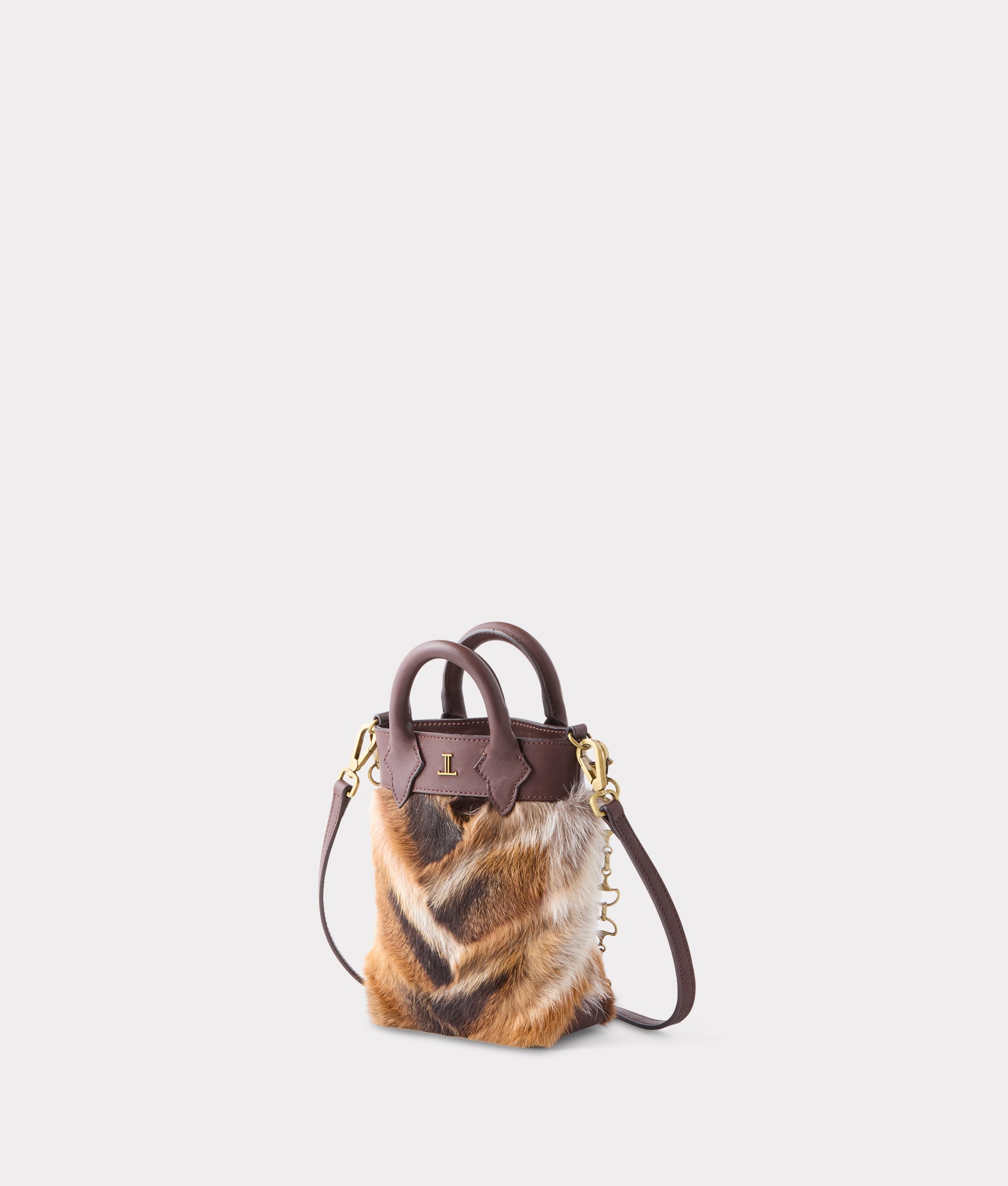 Mini Lola Fur Shopper :: Brown - Image 3