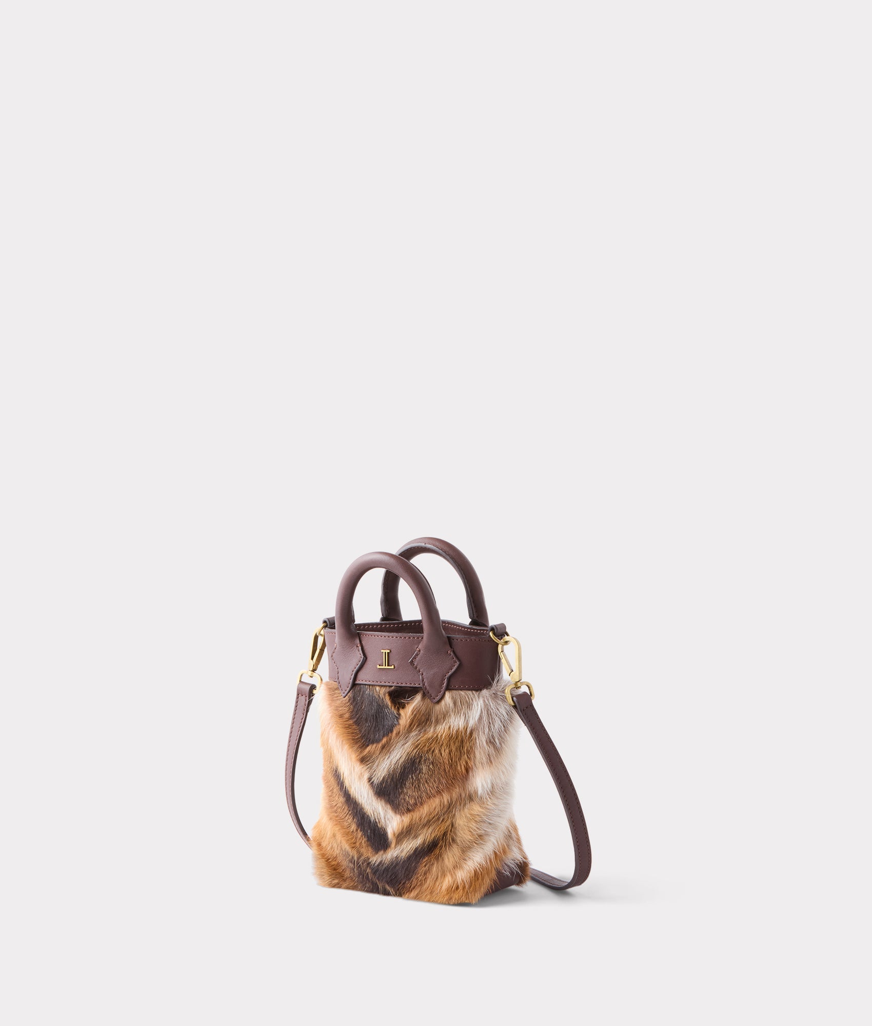 Mini Lola Fur Shopper :: Brown - Image 9