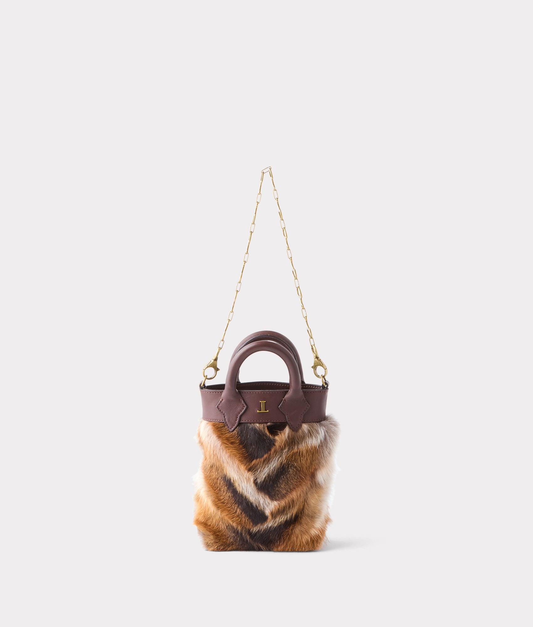 Mini Lola Fur Shopper :: Brown - Image 6
