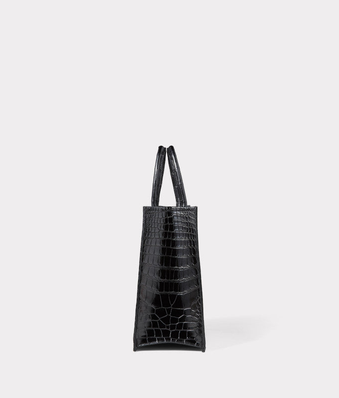 Large Alice Exotic Book Tote :: Black - Image 8