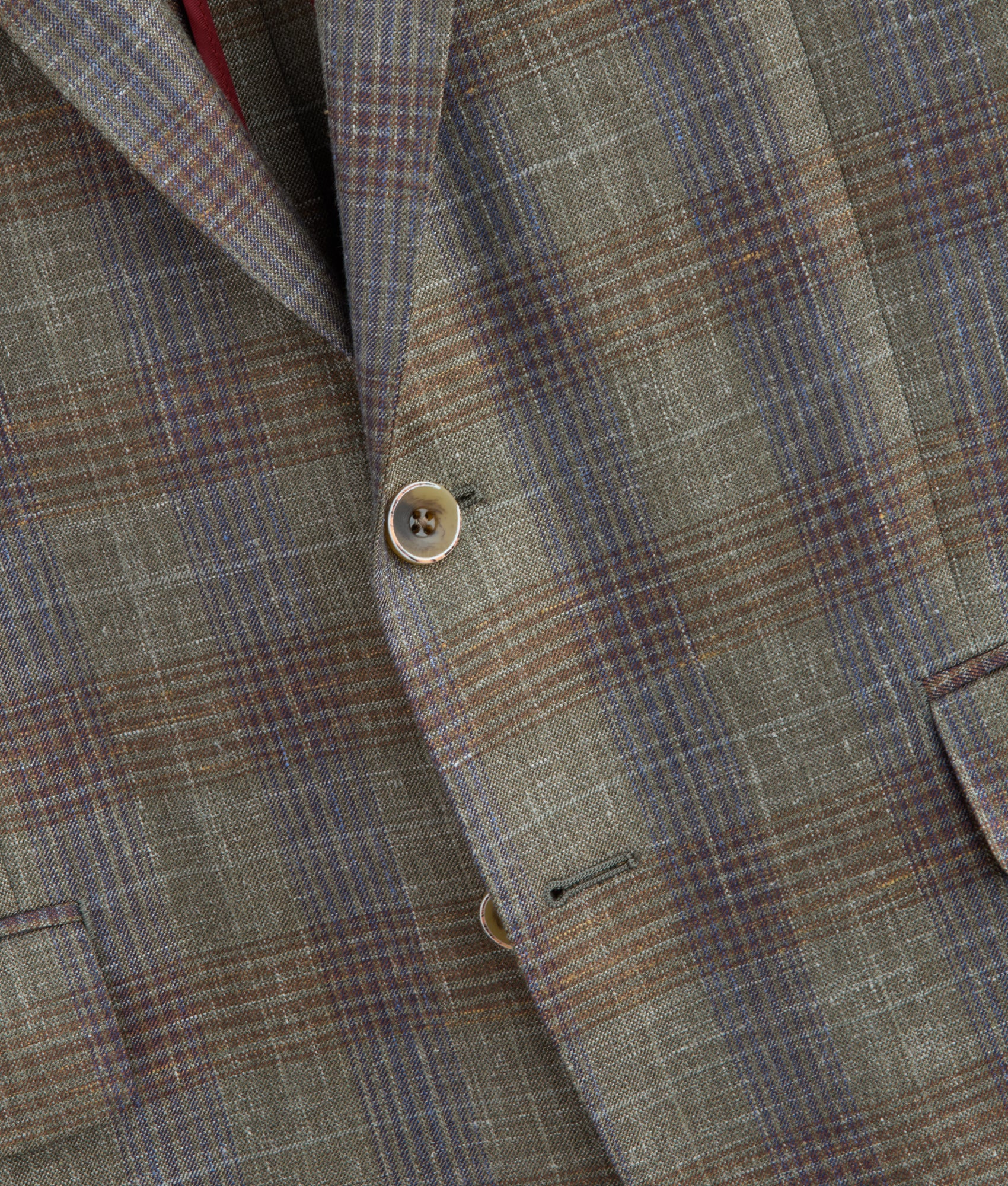 Lucchese Sport Coat :: Olive/Navy Plaid - Image 13