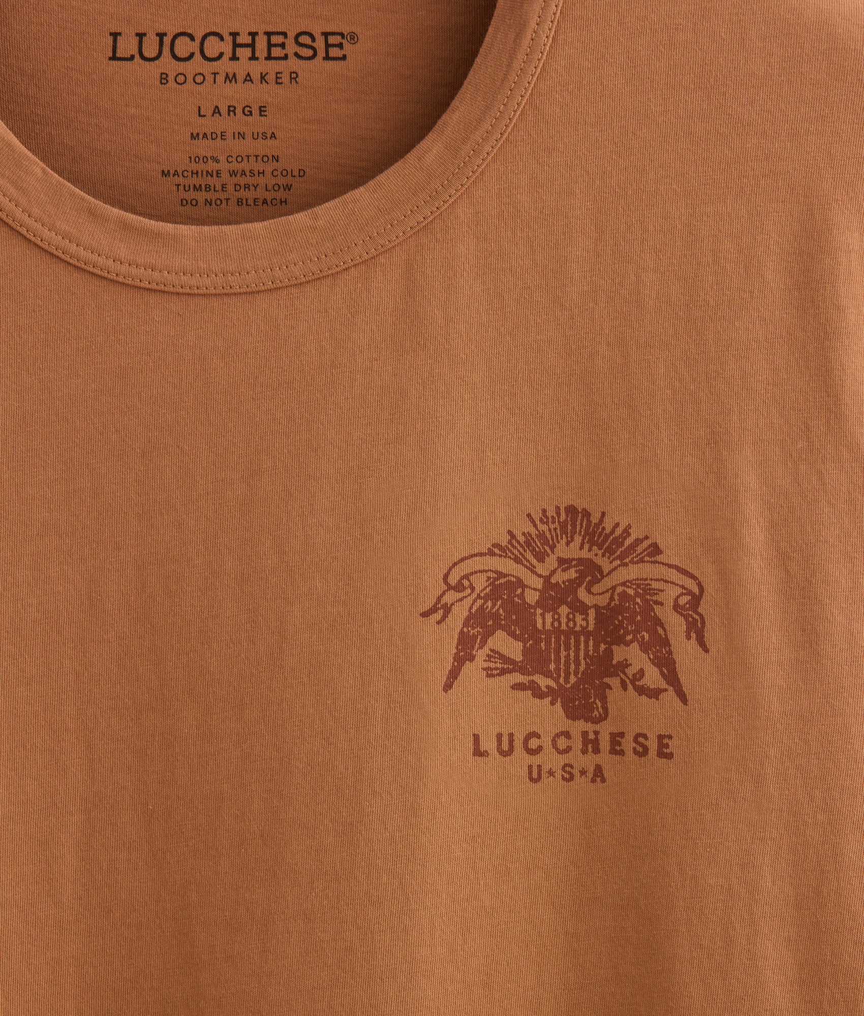 Eagle Stamp Tee :: Brown - Image 2