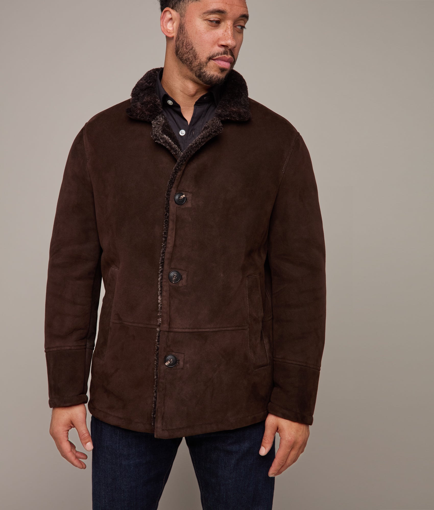 Bruce Shearling Coat :: Espresso - Image 6