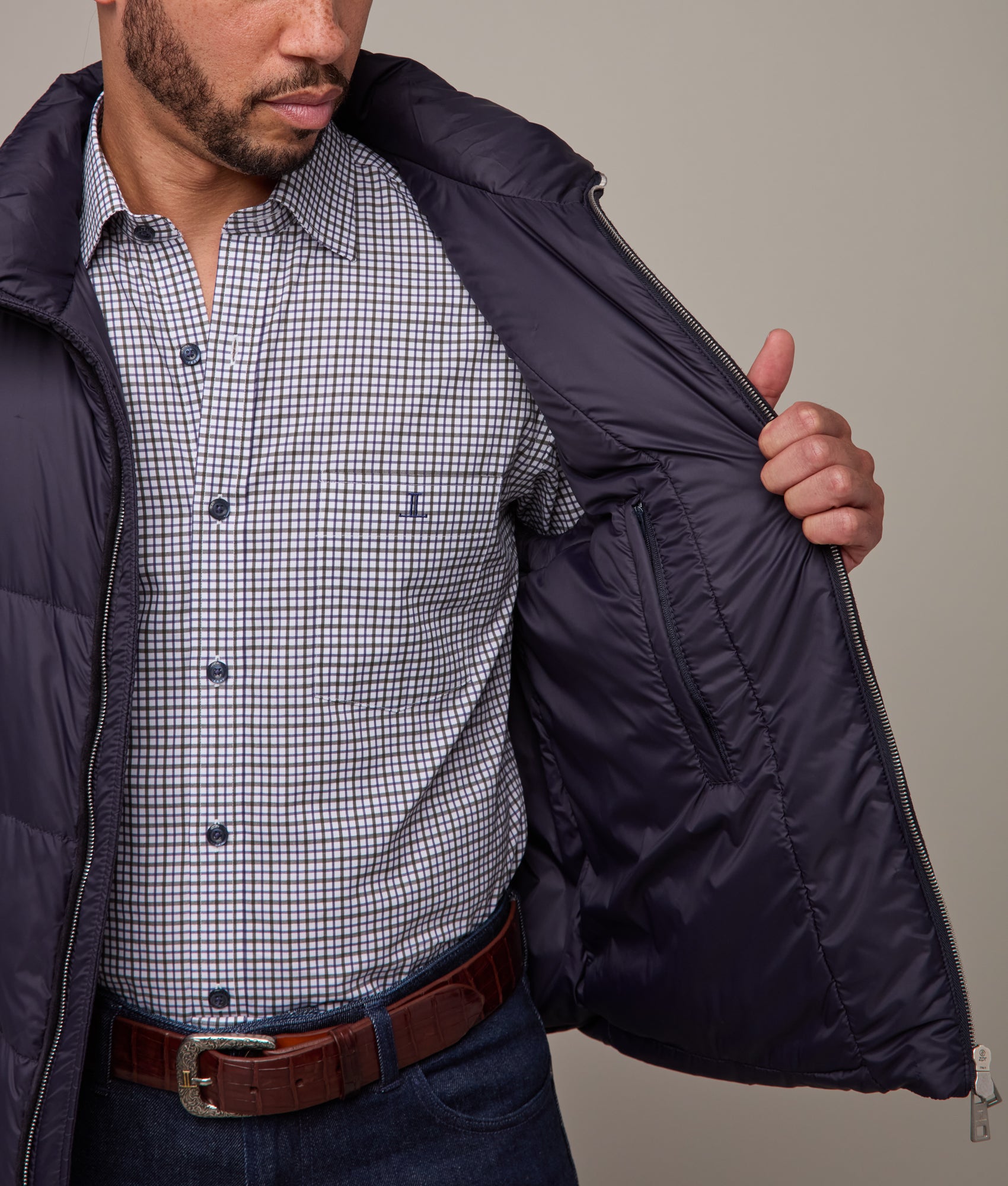 Vaquero Puffer Vest :: Navy - Image 13