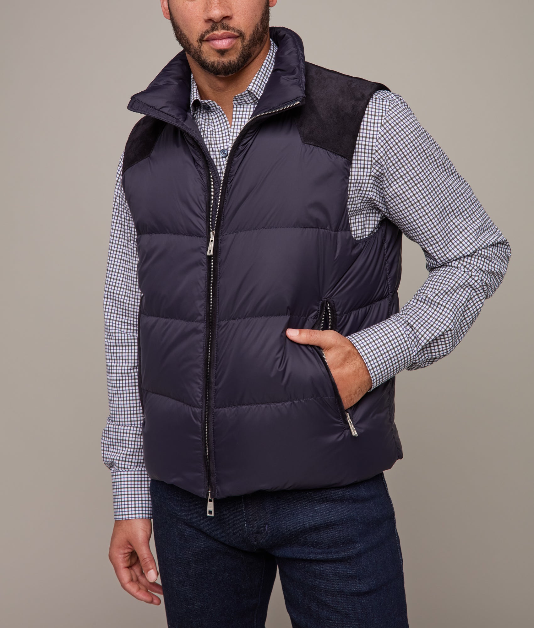 Vaquero Puffer Vest :: Navy - Image 9