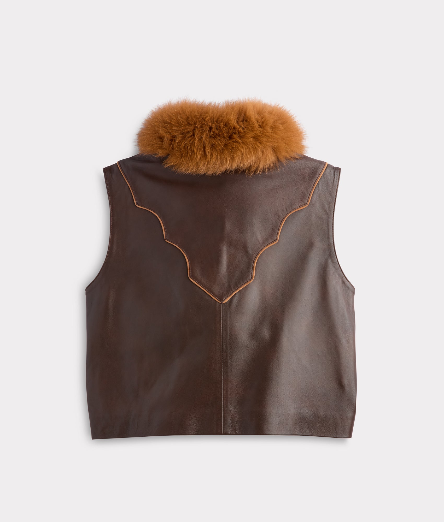 Duchess Of The Range Fur Vest :: Brown - Image 7