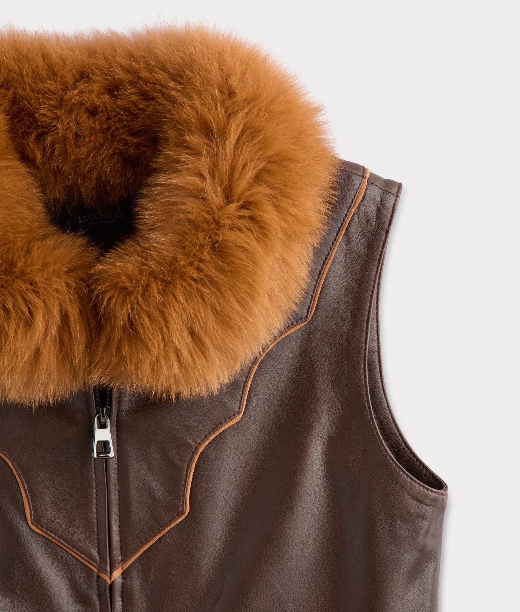 Duchess Of The Range Fur Vest :: Brown - Image 11