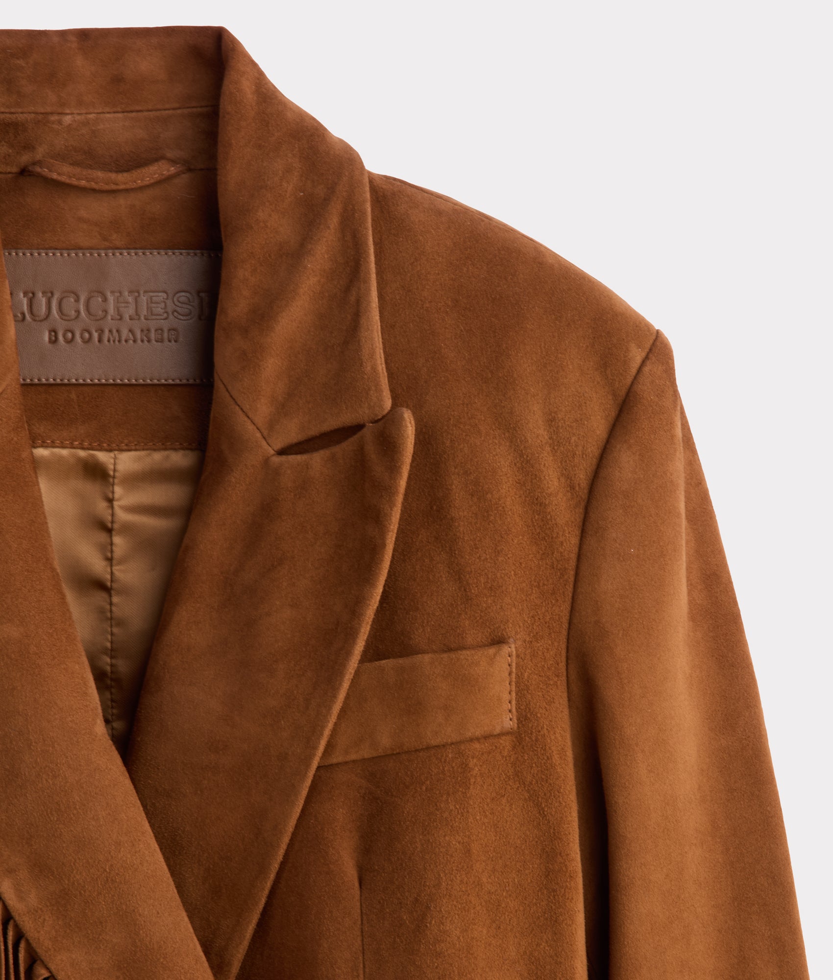 Valerie Suede Blazer :: Cognac - Image 9