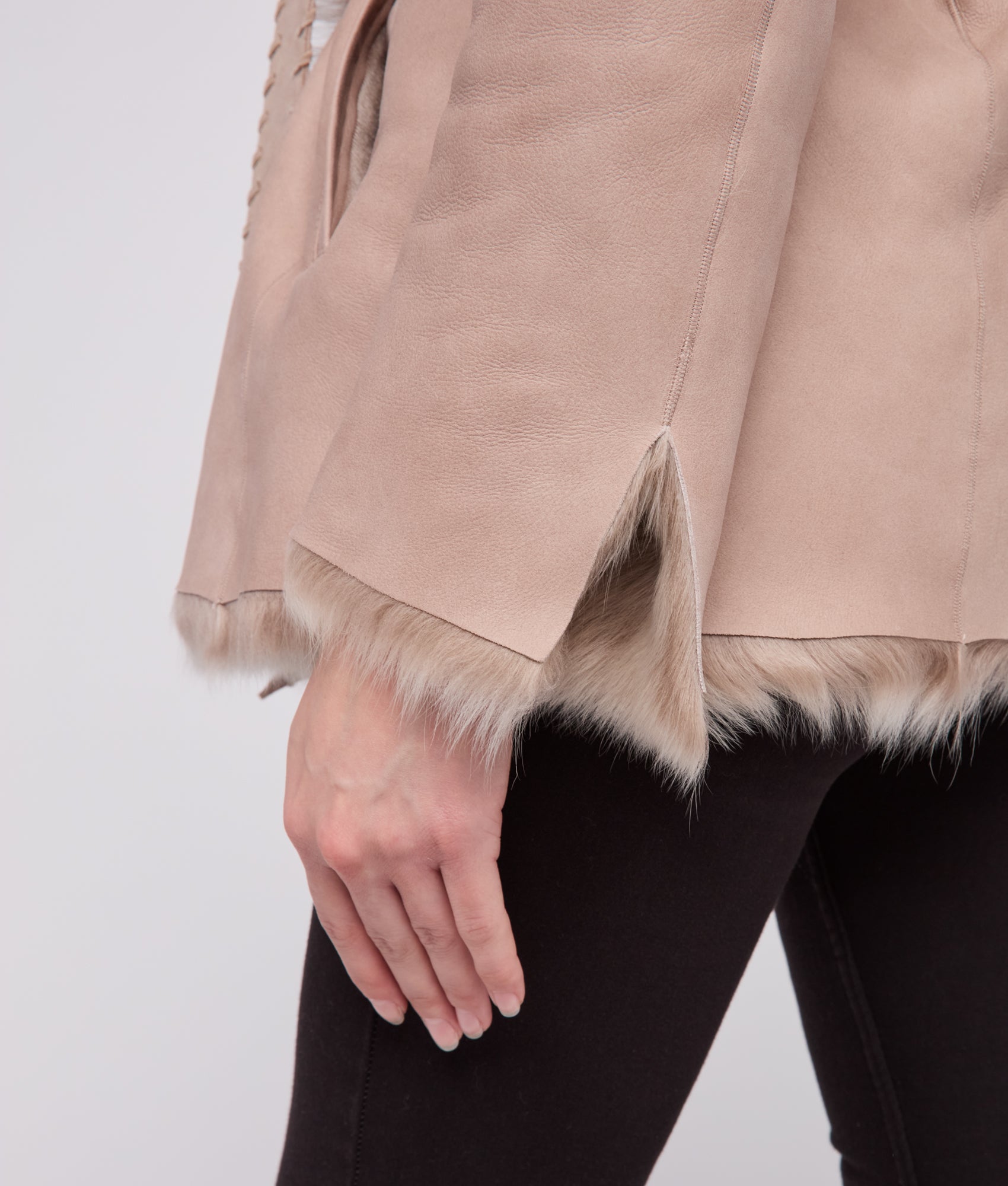 Skye Shearling Coat :: Grey - Image 7
