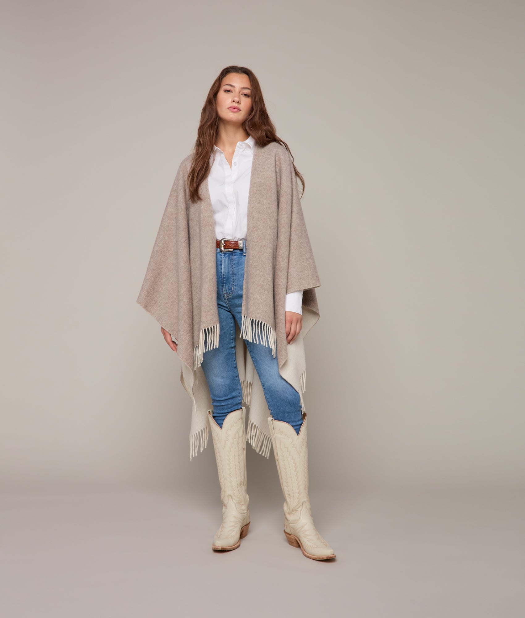 Wynonna Wool Wrap :: Natural - Image 2