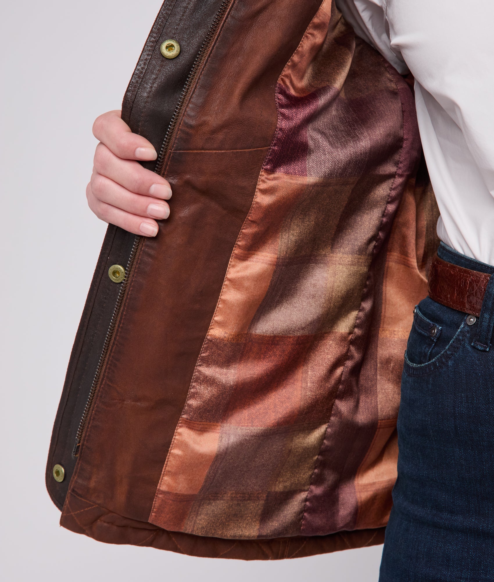Wasatch Quilted Leather Jacket :: Bourbon - Image 12