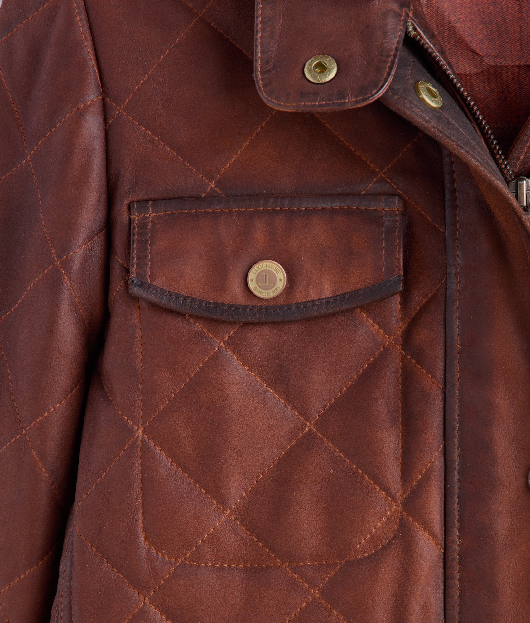 Wasatch Quilted Leather Jacket :: Bourbon - Image 8