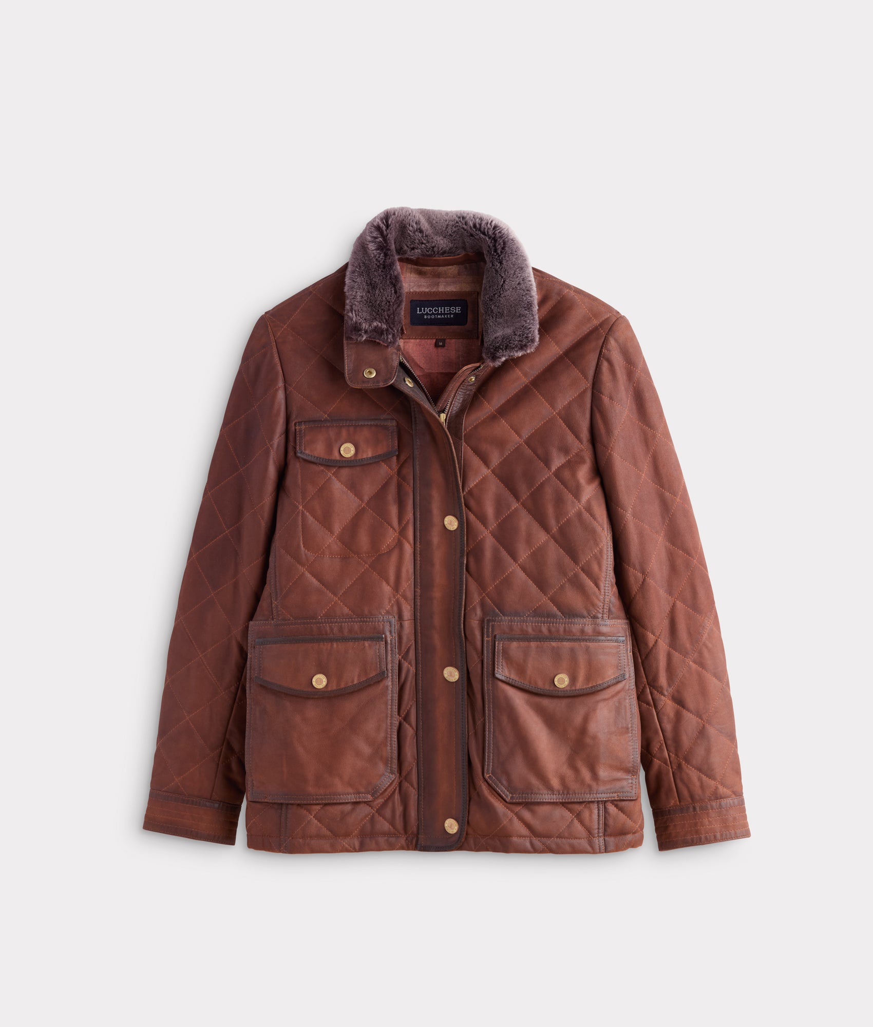 Wasatch Quilted Leather Jacket :: Bourbon - Image 2