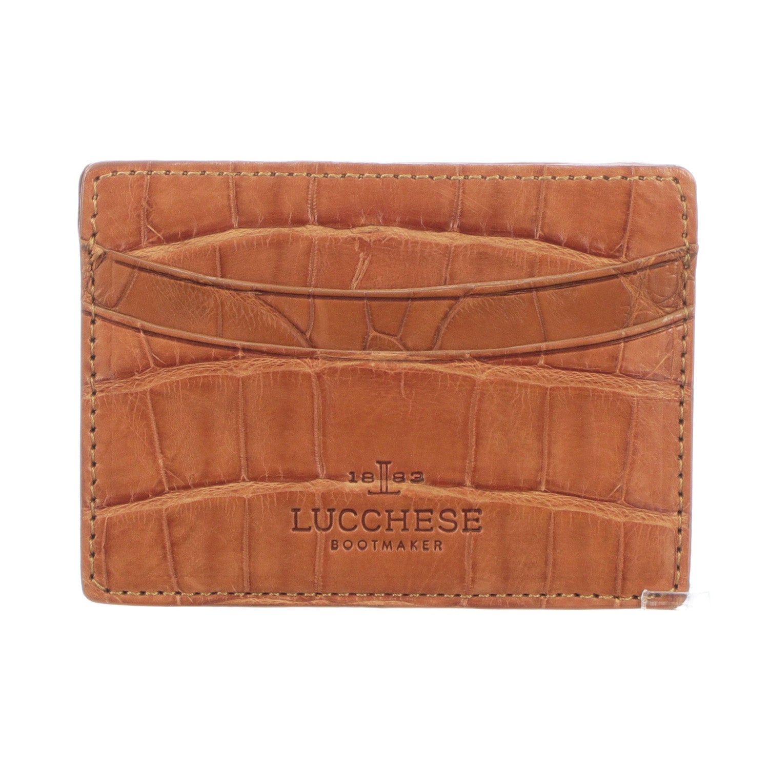 Credit Card Case ?C Crocodile :: Cognac