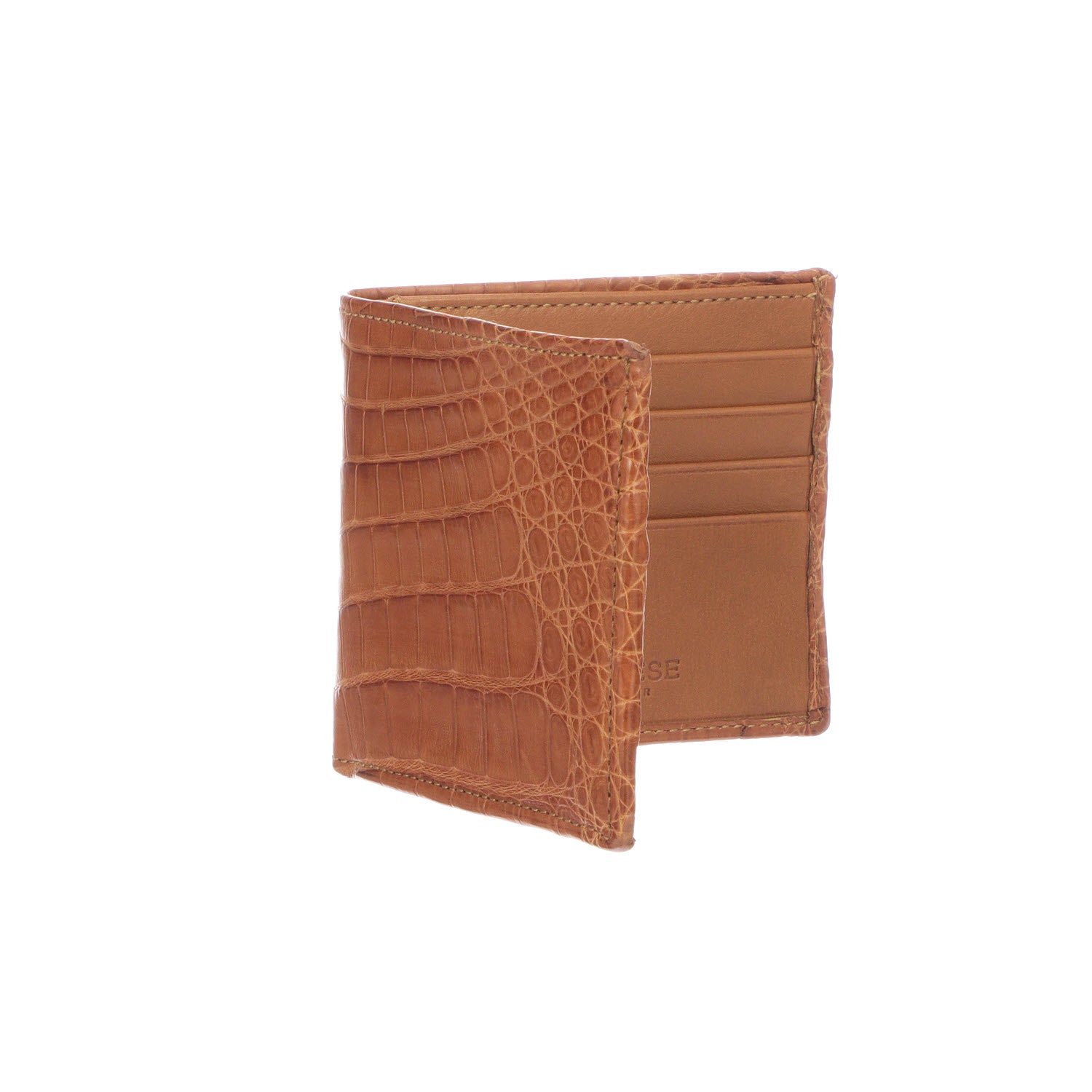 Hipster Wallet ?C Crocodile :: Cognac