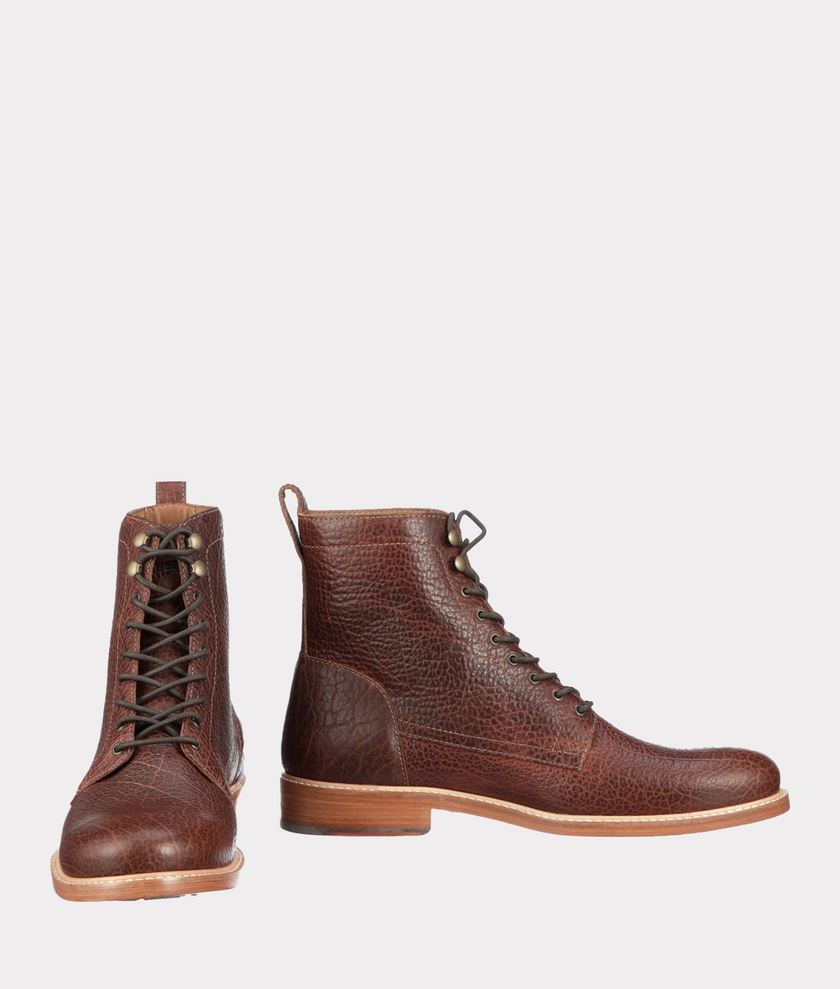 6 Lace Up Derby Boot :: Whiskey - Image 2