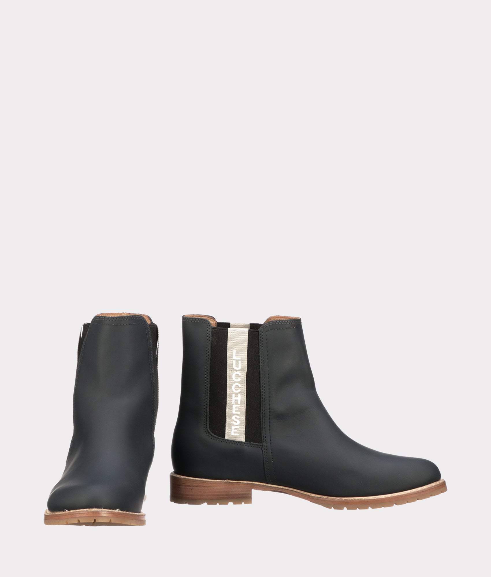 All-Weather Ladies Garden Boot :: Navy + Black - Image 2