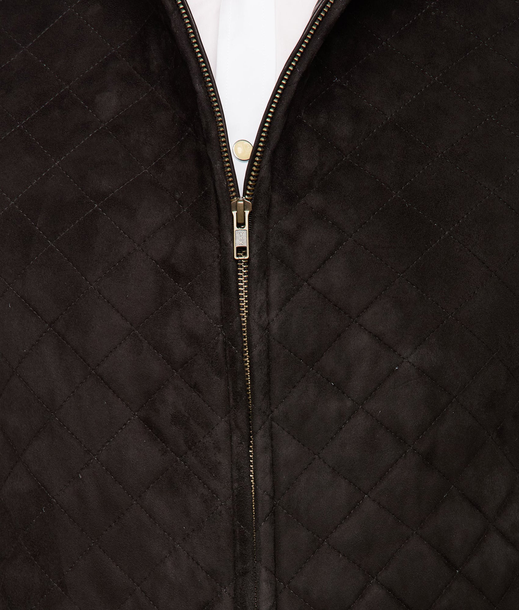 Quilted Suede Vest :: Black - Image 7
